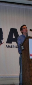 Eric Eisenhammer speaking at launch of American Liberty Tour